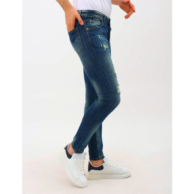 Mario Morato Spijkerbroek met gaten slim fit stretch mm MM-S-1979/102 large