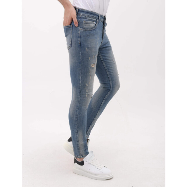 Mario Morato Sim fit stretch jeans met scheuren mm MM-S-1979/104 large