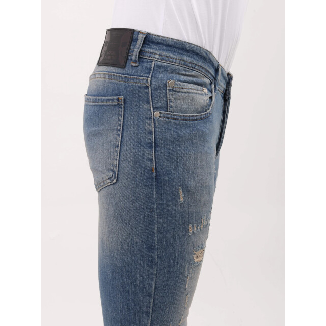 Mario Morato Sim fit stretch jeans met scheuren mm MM-S-1979/104 large