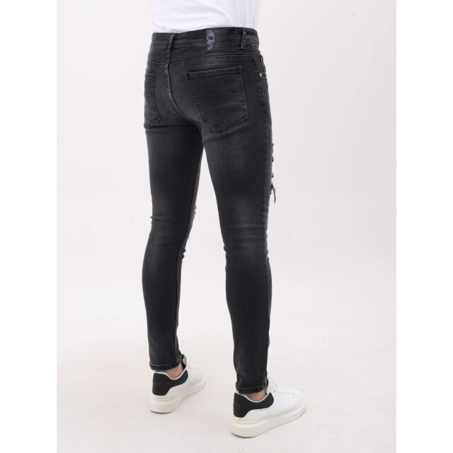 Mario Morato Spijkerbroek slim fit jeans met verfspatten mm MM-S-1979/114 large