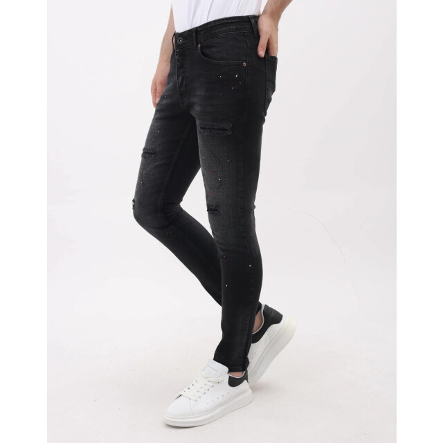 Mario Morato Slim fit ripped jeans met verfspatten mm MM-S-1979/116 large