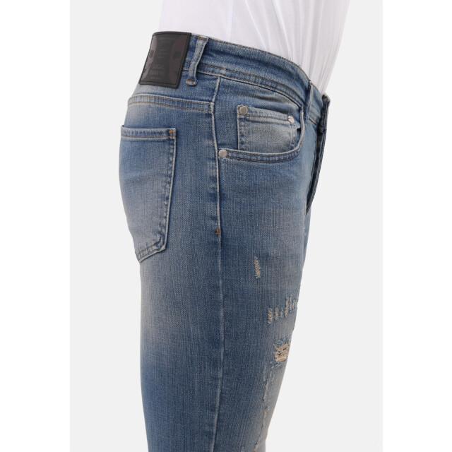 Mario Morato Sim fit stretch jeans met scheuren mm MM-S-1979/104 large