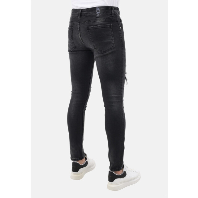 Mario Morato Spijkerbroek slim fit jeans met verfspatten mm MM-S-1979/114 large
