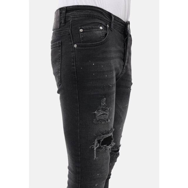 Mario Morato Spijkerbroek slim fit jeans met verfspatten mm MM-S-1979/114 large