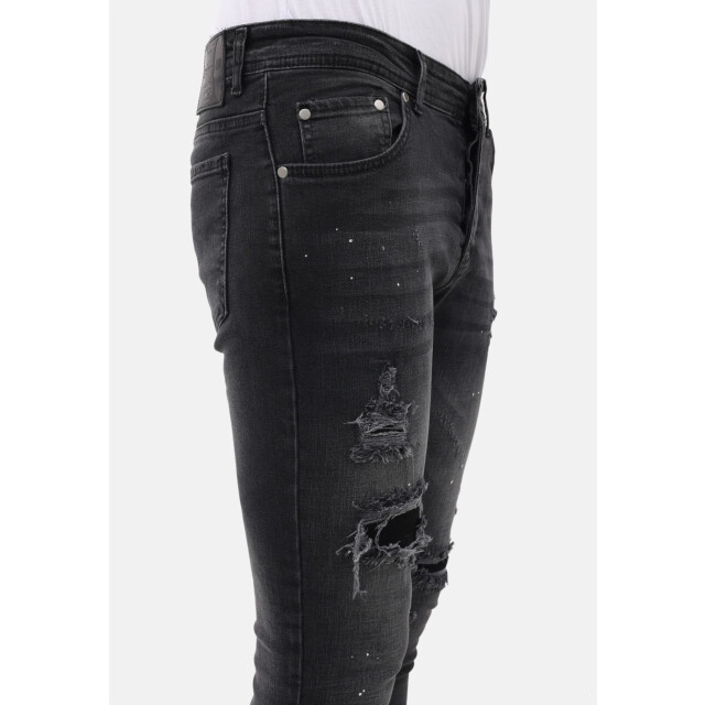 Mario Morato Spijkerbroek slim fit jeans met verfspatten mm MM-S-1979/114 large