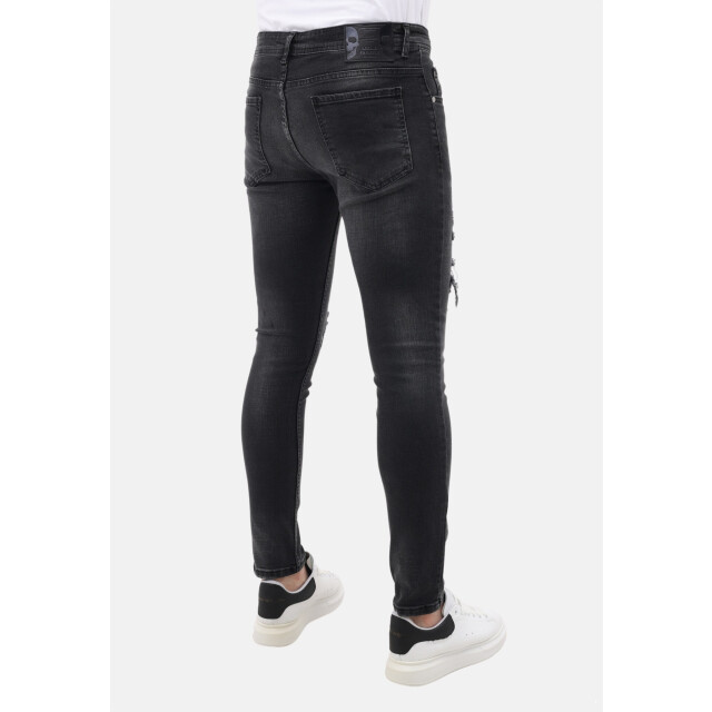 Mario Morato Spijkerbroek slim fit jeans met verfspatten mm MM-S-1979/114 large