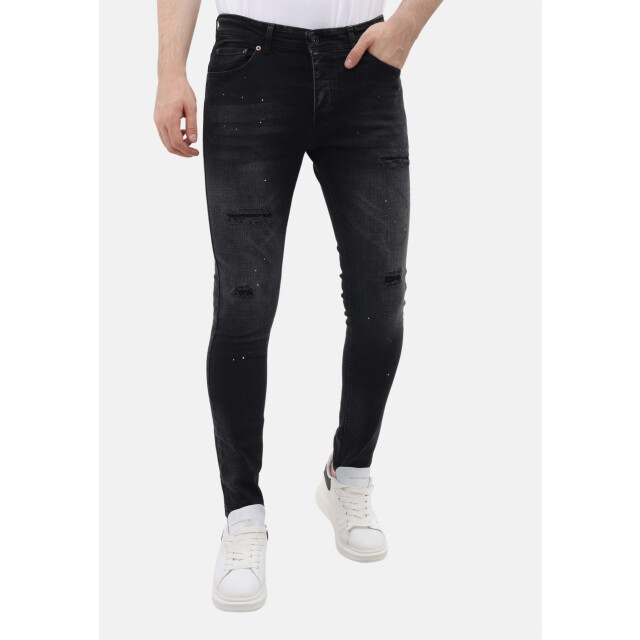 Mario Morato Slim fit ripped jeans met verfspatten mm MM-S-1979/116 large