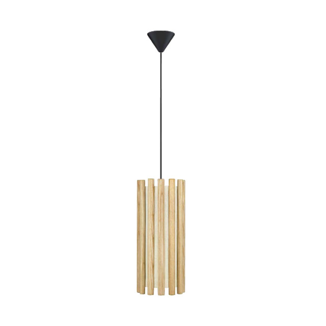 Umage Komorebi mini hanglamp natural oak met koordset zwart Ø 11 cm 2881015 large