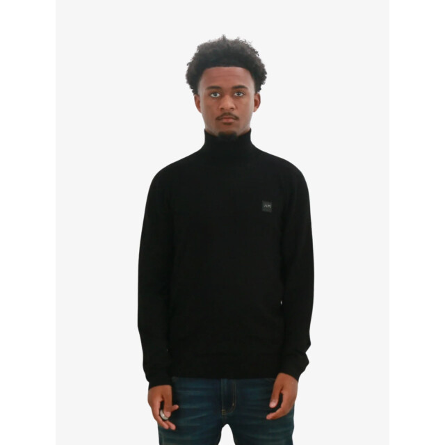 Antony Morato Sweater slim fit in viscosa blend yarn with metal logo rubber pa MMSW01440-YA500002-9000 large