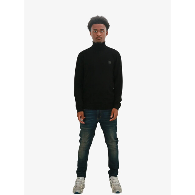 Antony Morato Sweater slim fit in viscosa blend yarn with metal logo rubber pa MMSW01440-YA500002-9000 large