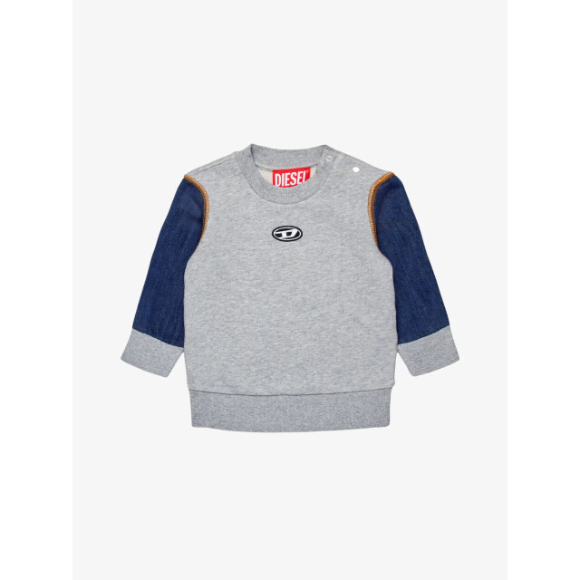 Diesel Jongens sweater snoahb grey melange K00573-KYAYR-K963 large
