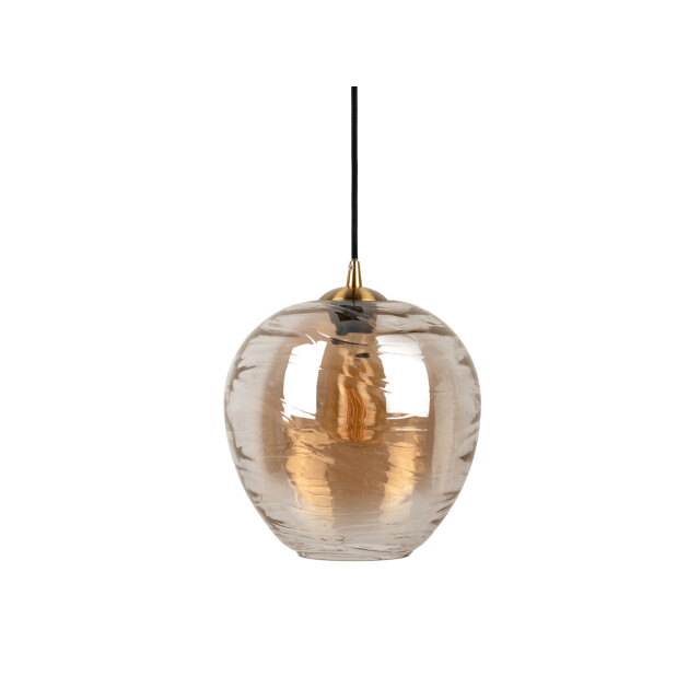 Leitmotiv hanglamp glamour globe amber 2844904 large