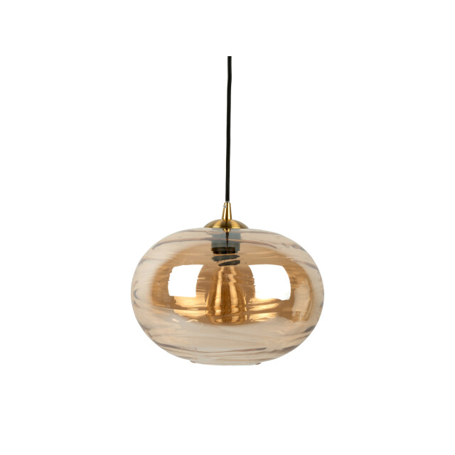 Leitmotiv hanglamp glamour sphere amber 2844902 large