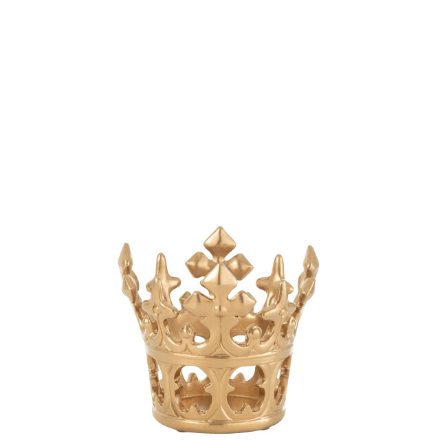 J-Line kroon resine goud 18x18x18.5cm 3001578 large