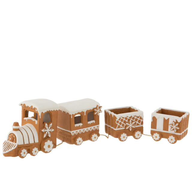 J-Line trein peperkoek poly 45x8x13cm 3002907 large