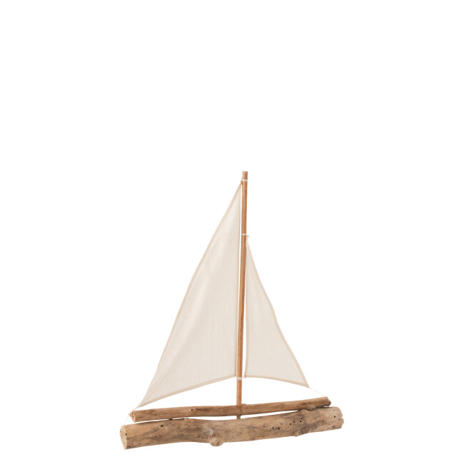 J-Line zeilboot drijfhout medium 51x8x60cm 3000099 large
