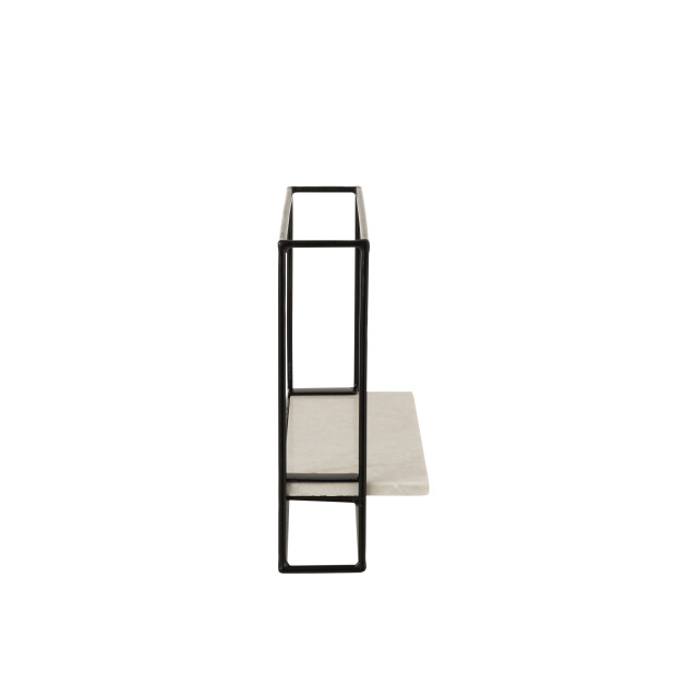 J-Line muurrek 1plank ijzer/marmer zwart/ small 15.5x35x35cm 3000040 large