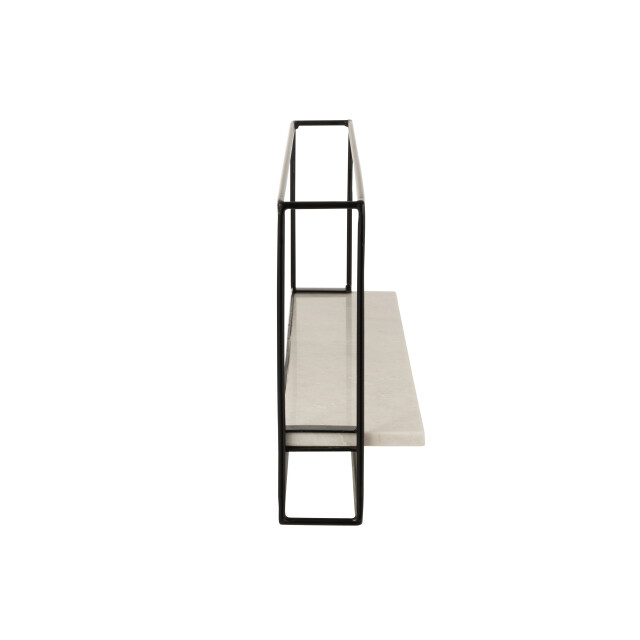J-Line muurrek 1plank ijzer/marmer zwart/ large 15.5x65x35cm 3000042 large
