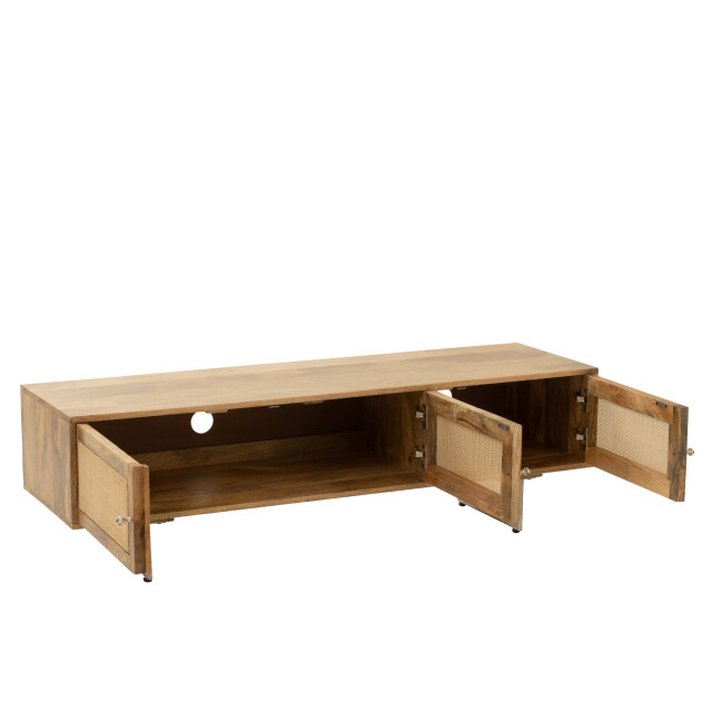 J-Line tv stand rattan mangohout 120x43x49cm 3013830 large