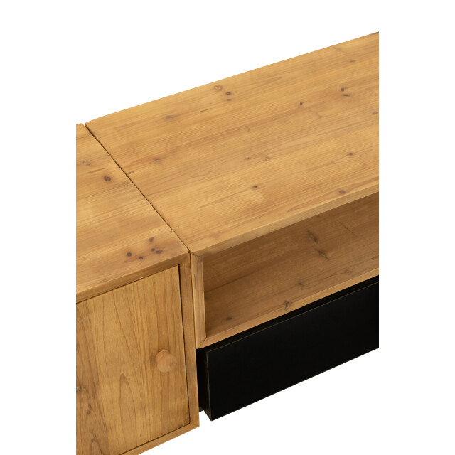 J-Line tv meubel tina hout/ijzer /naturel 160x40x50cm 3013868 large