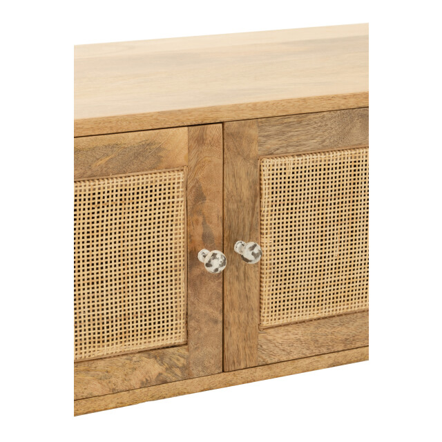 J-Line tv stand rattan mangohout 120x43x49cm 3013830 large