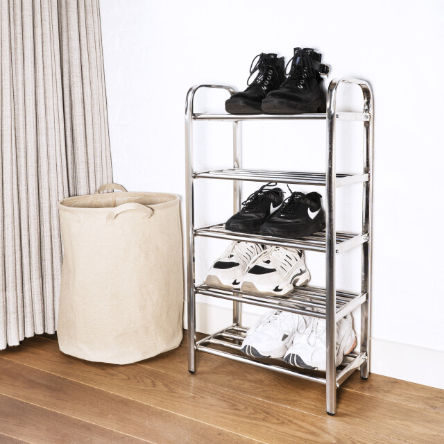 QUVIO Schoenenrek rvs met 5 planken 1551079 large