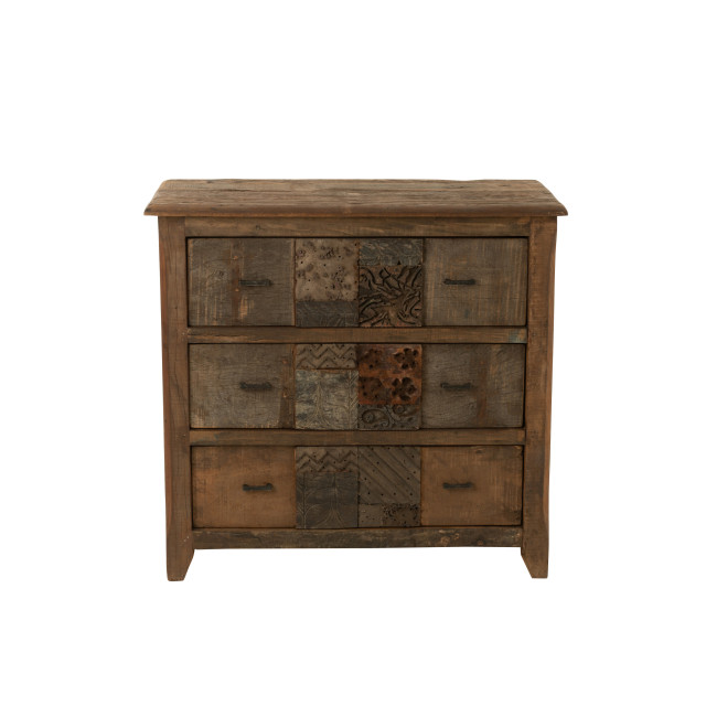 J-Line kast verouderd hout 100x50x95cm 3014998 large