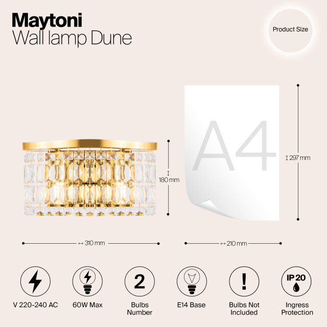 Maytoni wandlamp dune - 2993891 large