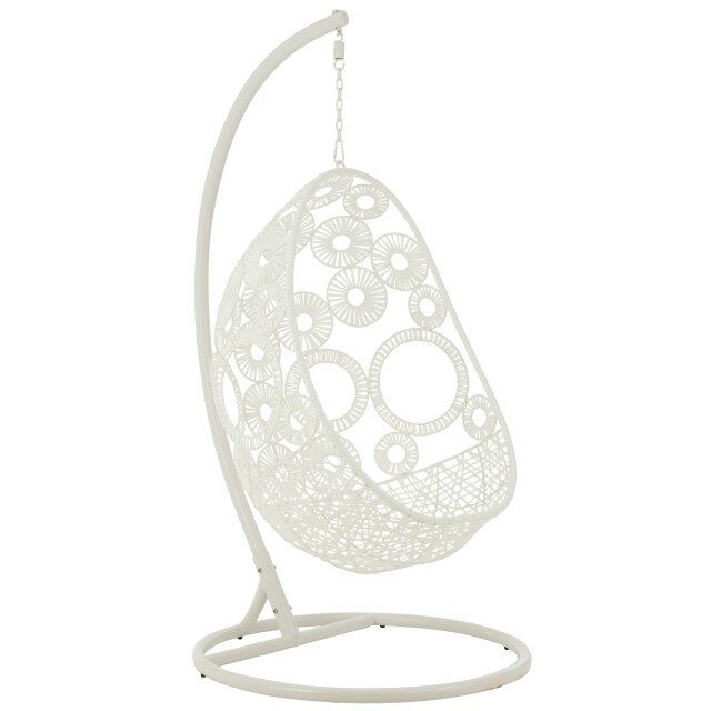 J-Line hangstoel+kussens bula metaal/riet 113x103x197cm 3004107 large