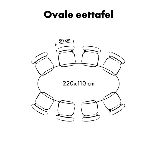 QUVIO Eettafel sofia– ovaal – 220x100 cm – stalen kruispoot – fsc®-gecertificeerd mangohout – zwart – naturel 2933678 large