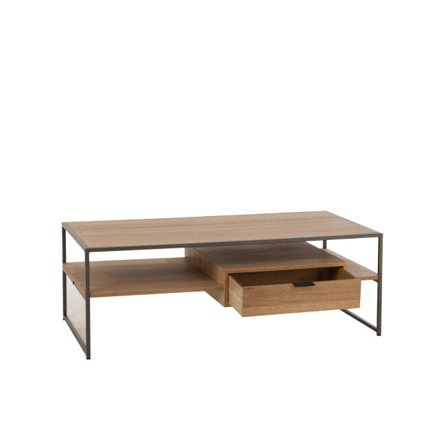 J-Line tv tafel 1 lade hout/metaal 120x60x42.5cm 3013774 large