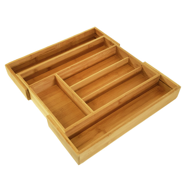 QUVIO Bestekbak organizer hout verstelbaar 1394821 large