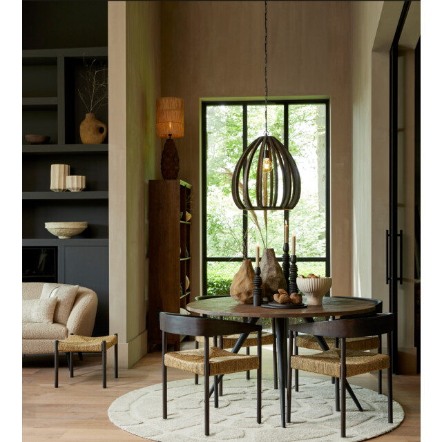Light & Living hanglamp Ø50x54 cm barsia hout donker 2883680 large