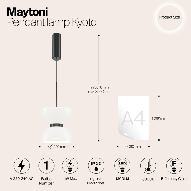 Maytoni hanglamp kyoto - Ø22 2994275 large