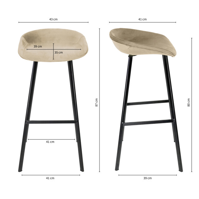 Kick Collection Kick barkruk finn (87 cm hoogte) 1912622 large