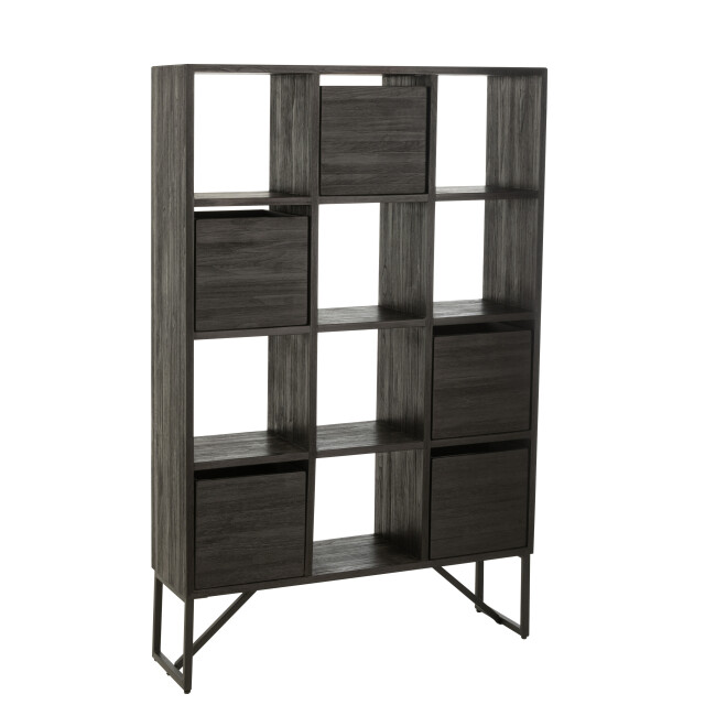 J-Line kast met lades gerecycleerd teak 100x30x158cm 3001936 large