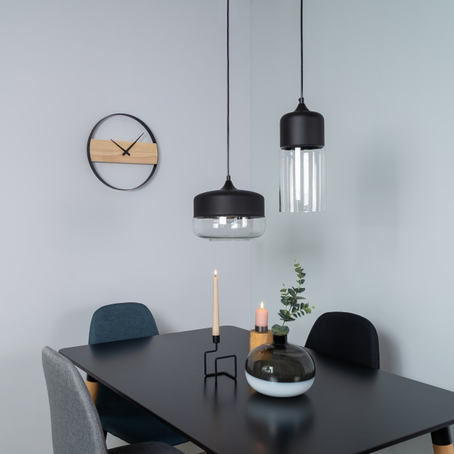 QUVIO Hanglamp langwerpig glas zwart quv5104l-black 1538362 large