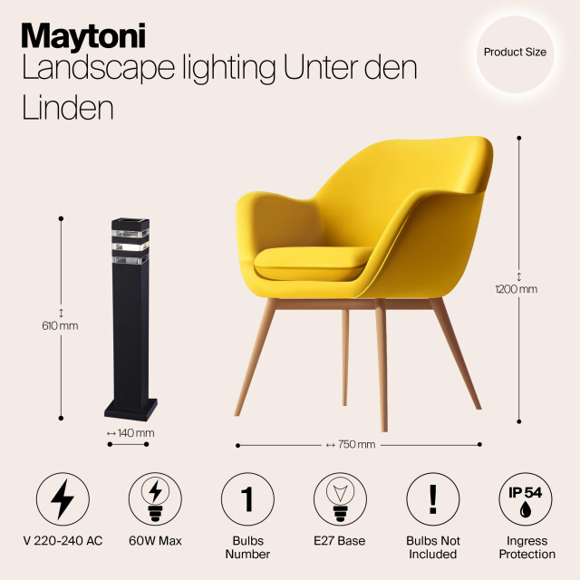 Maytoni Outdoor landschapsverlichting unter den linden - 3004569 large