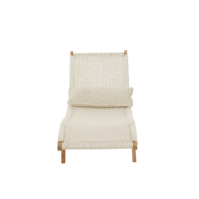 J-Line ligzetel+kussen geweven plastiek/teak 168x65x78cm 3013875 large