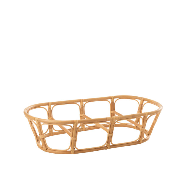 J-Line fauteuil roni met kussen rotan naturel/wit 159x110x55cm 3000077 large