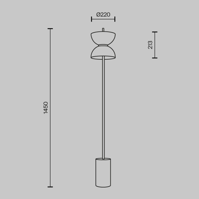 Maytoni vloerlamp kyoto en grijs Ø22 2993694 large