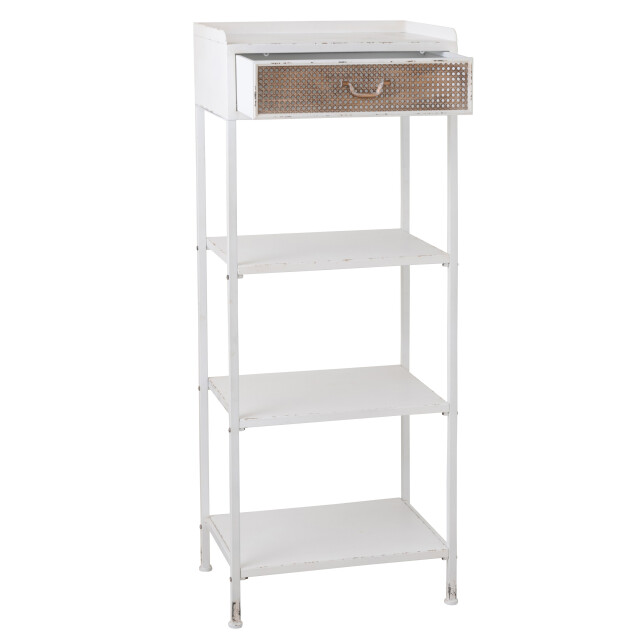 J-Line rek 1 lade+3 legplanken metaal 54x38x140cm 3000739 large