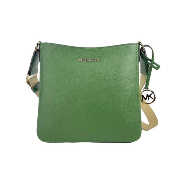 Michael Kors Jet set small messenger crossbody tas Michael Kors Groen Jet Set Small Messenger Crossbody Tas large