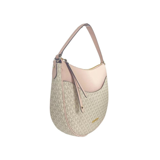 Michael Kors Large dover half moon crossbody tas Michael Kors Beige Large Dover Half Moon Crossbody Tas large