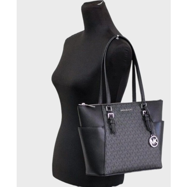 Michael Kors Charlotte handtas Michael Kors Charlotte Zwart Handtas large