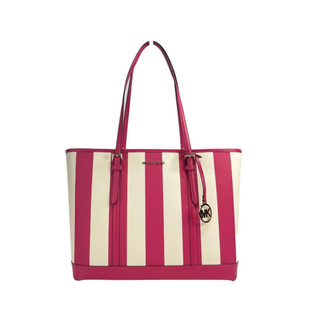 Michael Kors Jet set travel large tz schoudertas Michael Kors Roze Jet Set Travel Large Schoudertas large