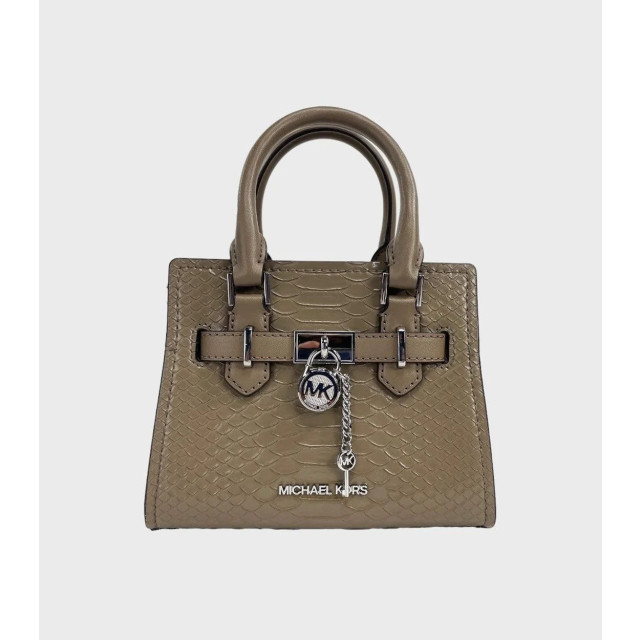 Michael Kors Hamilton xs slangenleren print handtas Michael Kors Hamilton XS Groen Slangenleren Print Handtas large