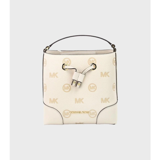 Michael Kors Mercer messenger tas Michael Kors Mercer Beige Messenger Tas large