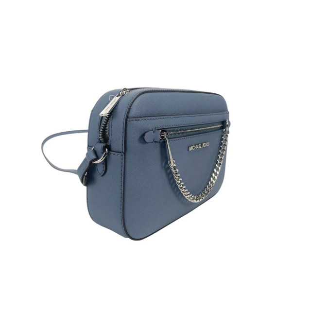 Michael Kors Jet set east west large denim crossbody tas Michael Kors Jet Set East West Denim Crossbody Tas large