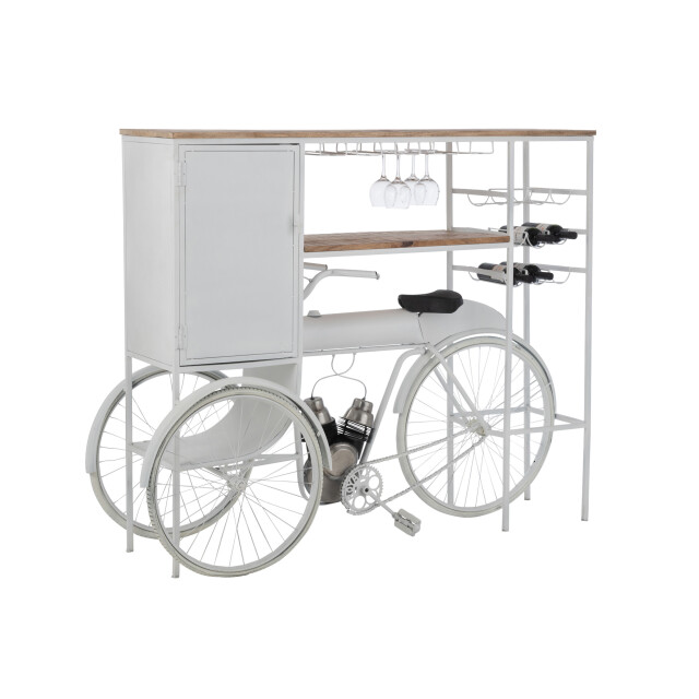 J-Line bar fiets metaal/mango hout /naturel 173x64x119cm 3000597 large